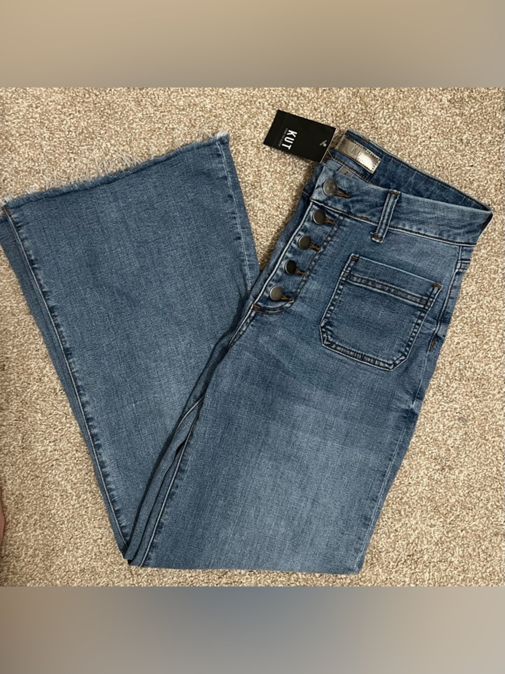 Kut from the Kloth MEG High-Rise Wide Leg Jeans Size 2